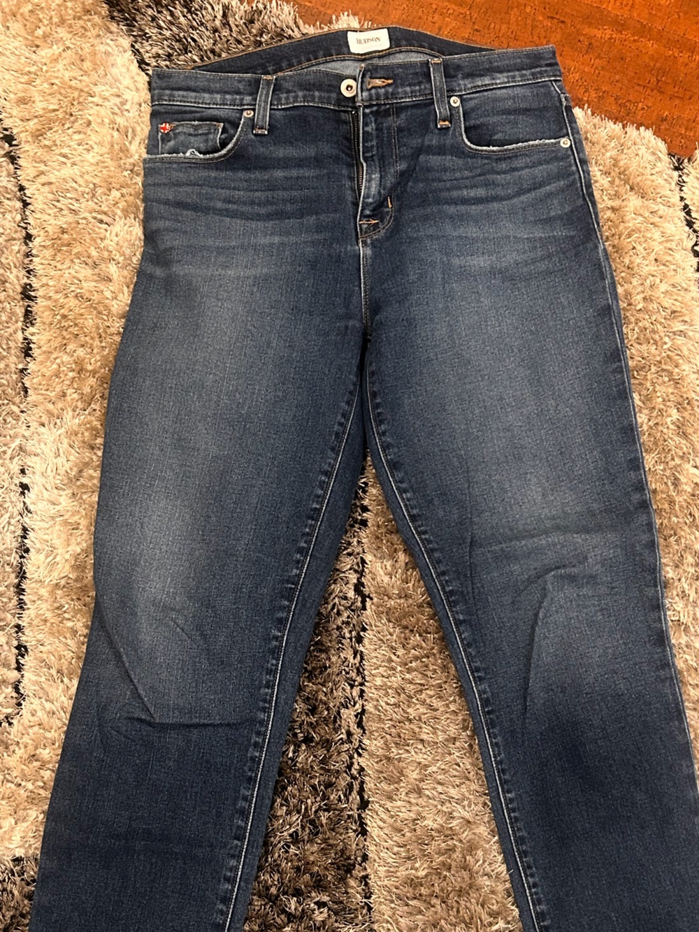 Hudson Jeans Women’s Skinny Jeans in Dark Blue Wash